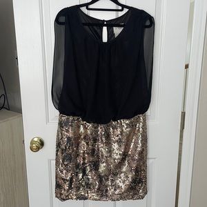 Sequin mini skirt dress